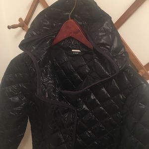 JCrew quilted rain jacket with hood